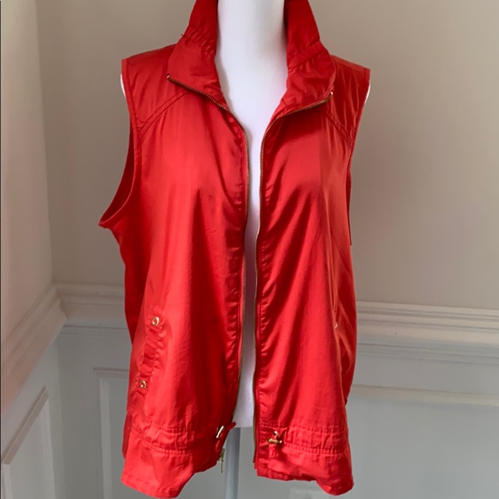 Zenergy by Chicos Activewear Vest Orange size 12